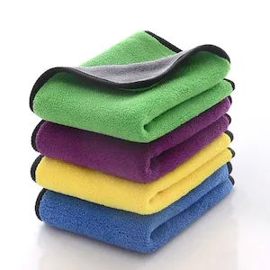 Set 4 Lavete Microfibra Profesionale Detailing Auto si Uz Casnic, Zggzerg, Designul carligului, Depozitare convenabila, Super-absorbanta, pentru bucatarii, hoteluri, restaurante, comert, industrie si alte locuri, 40x30 cm, Multicolor