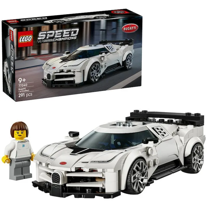 LEGO® Speed Champions - Hipermasina sport Bugatti Centodieci 77240, 291 piese