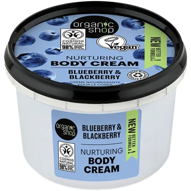 Crema de corp cu afine si mure Organic Shop, 250 ml