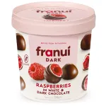 Zmeura in ciocolata alba si ciocolata amaruie Franuí, 150 g