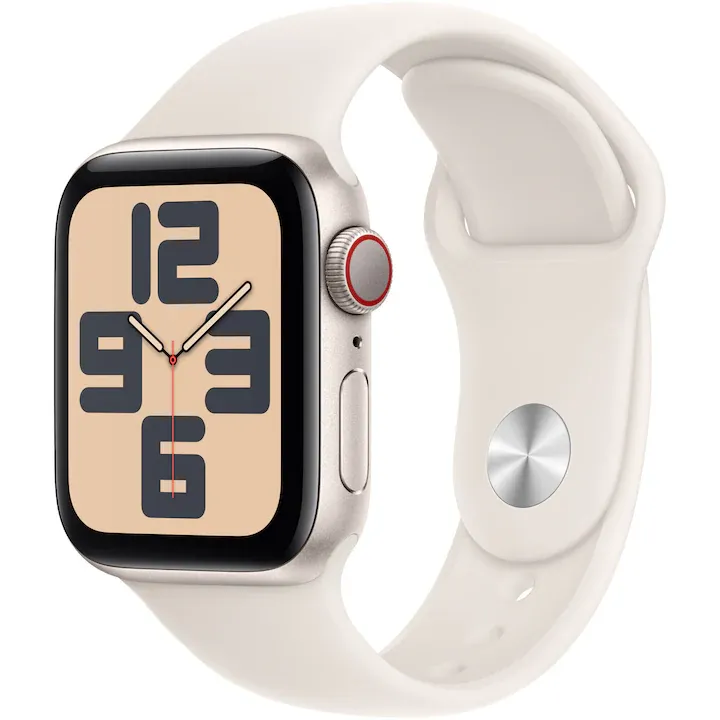Apple Watch SE (2024), GPS, Cellular, S/M, 40mm, Starlight