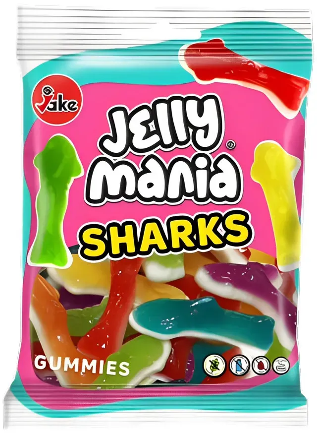 Jeleuri in forma de rechini Jake Jelly Mania Sharks, 100 g