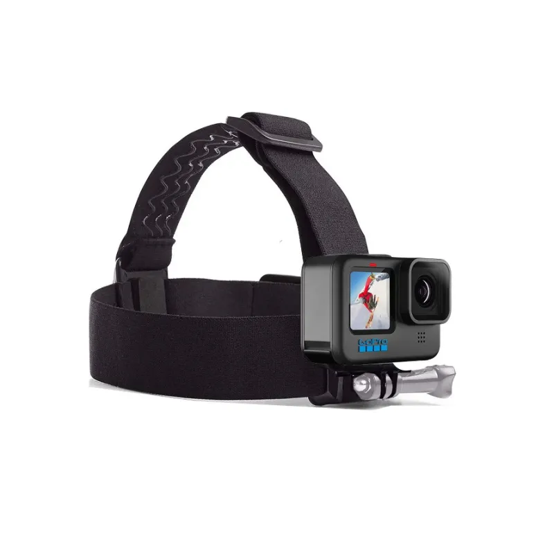 Sistem de prindere pe cap Headstrap pentru camere video sport GoPro Hero 1 2 3 + 4 5 6 7 8 9 10 11 12 Session Mini Max Fusion, insta360 One X Go, SJcam, DJI Action, Universal