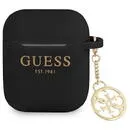 Husa de protectie Guess 4G Charm pentru Airpods 1/2, GUA2LSC4EK, Negru