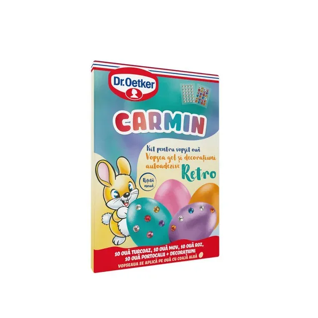 Vopsea oua gel Dr. Oetker Carmin multicolor Retro