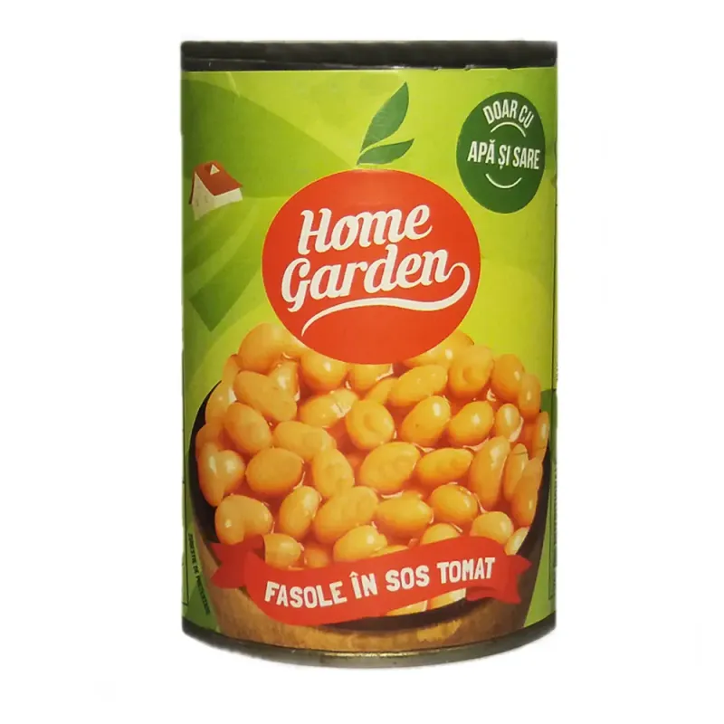 Fasole in sos tomat Home Garden, 380 g
