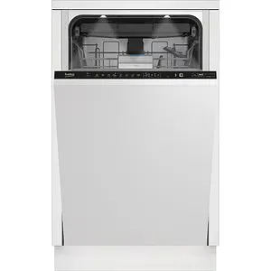 Masina de spalat vase incorporabila BEKO BDIS38050Q, 10 seturi, 8 programe, 45 cm, Clasa B, panou comanda negru