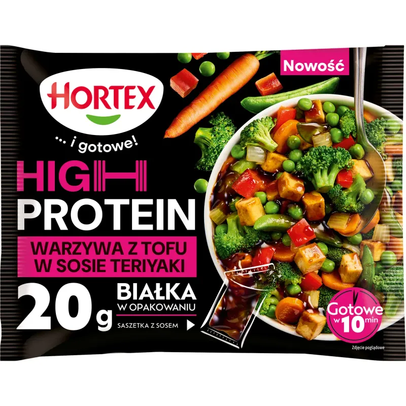 Legume cu tofu si sos teriyaki Hortex High Protein, 450 g