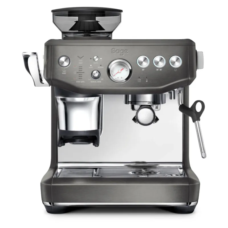 Espressor Barista Express Impress Sage SES 876BST cu rasnita de cafea, 1850 W, 2 L, gri