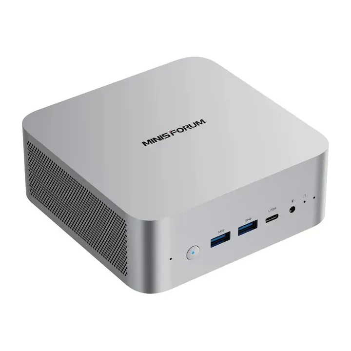 Mini-PC Minis Forum M1 Pro-285H, Intel Core Ultra 9, 16 nuclee, 128 GB RAM, 4 TB SSD, 128x126x52mm