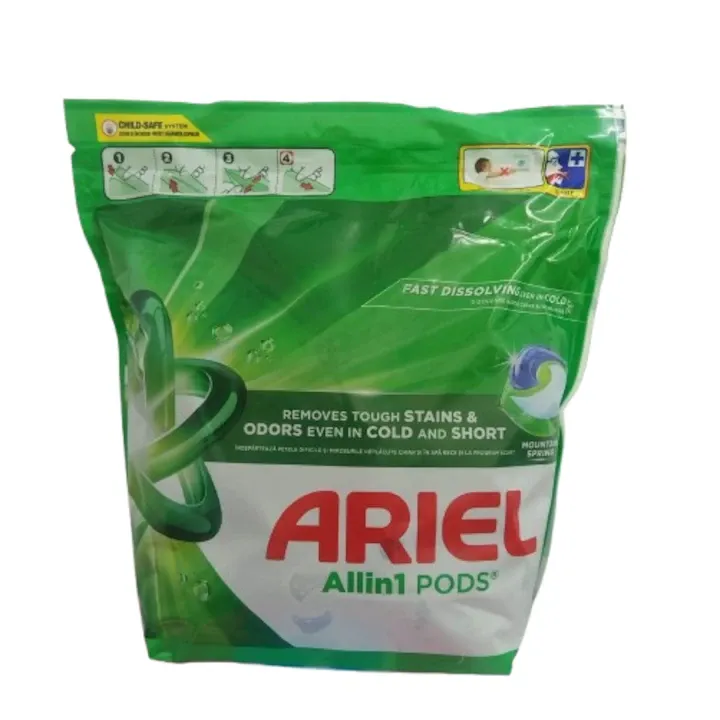 Detergent capsule ARIEL All in One PODS Mountain Spring, 65 spalari