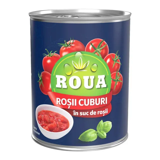 Rosii cuburi in sos de rosii Roua, 400 g