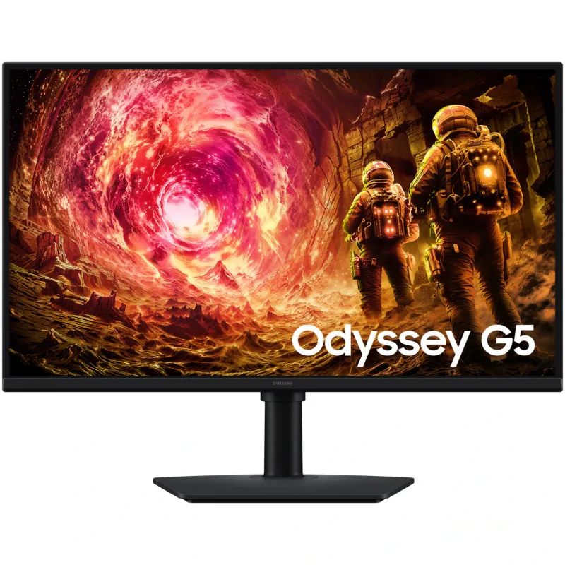 Monitor Gaming Samsung Odyssey G5 G50F, 27", QHD (2560x1440), IPS, 180Hz, 1ms (GTG), AMD FreeSync, G-Sync Compatible, HDR10, Flicker Free, Eye Saver Mode, Black Equalizer, HDMI, DisplayPort, Jack, Pivot, Negru