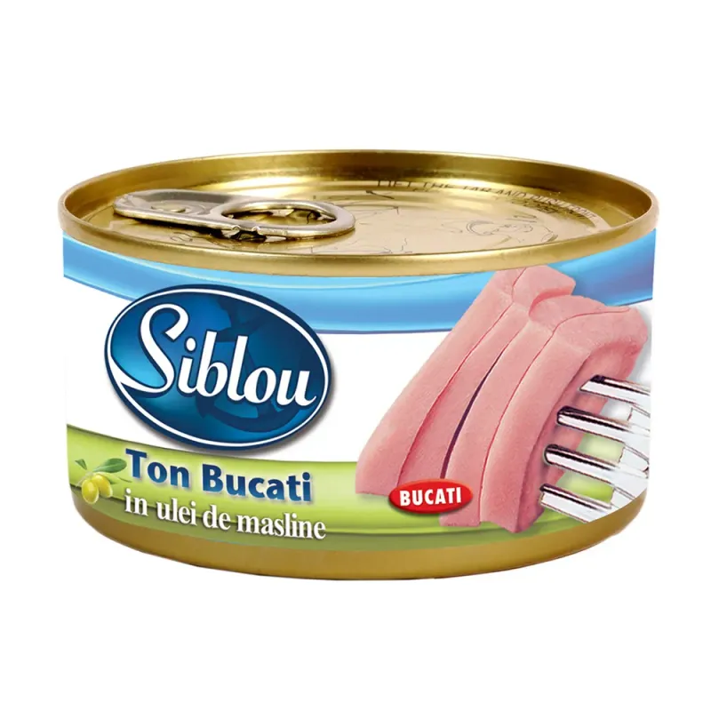 Ton bucati Siblou, in ulei de masline, 185 g