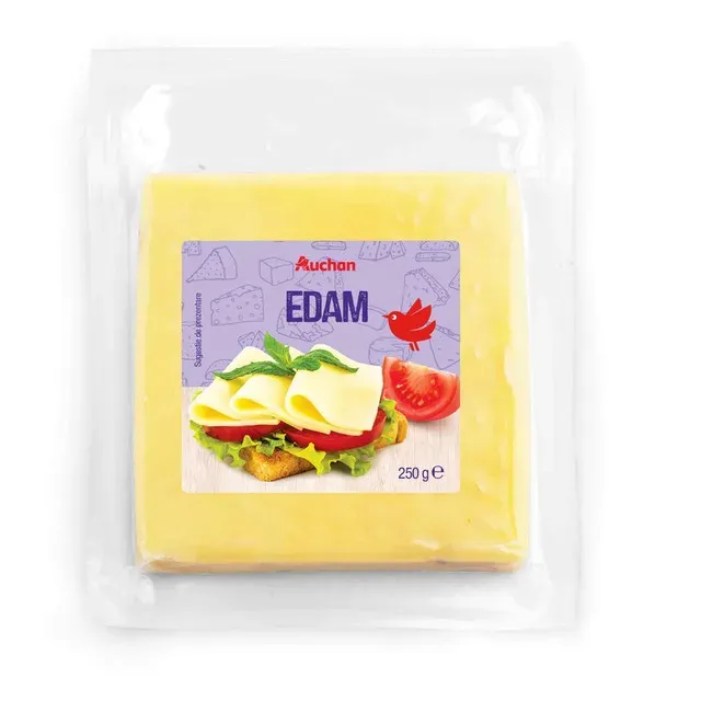 Branza Edam Auchan, 250 g