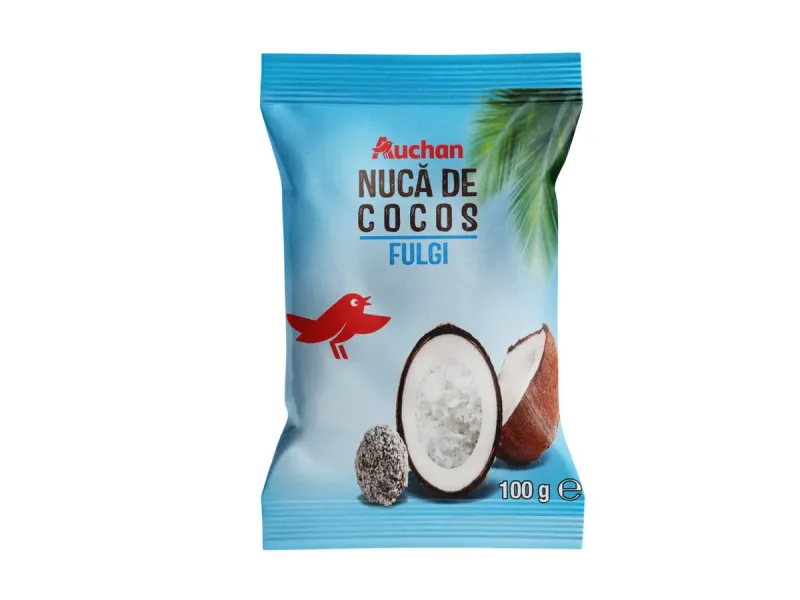 Fulgi de nuca de cocos Auchan, 100 g