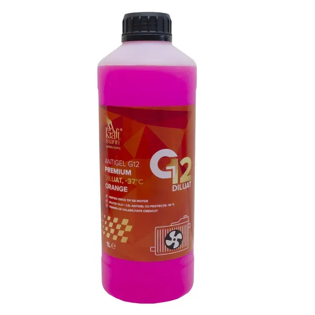 Antigel diluat orange -37 grade Celsius Kraftmann G12 Premium, 1 l