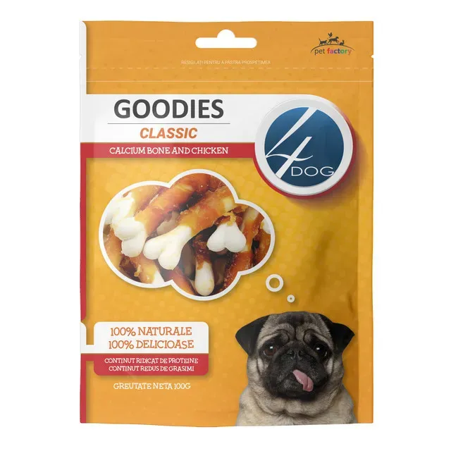 Recompense pentru caini Goodies Classic cu pui, 100 g