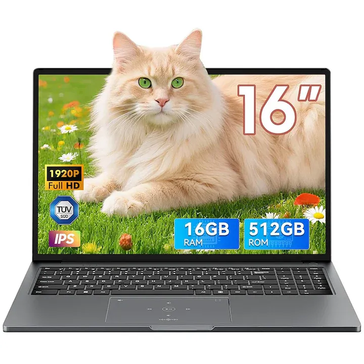 Blackview AceBook 12, 16" FHD+ 1920x1200 LCD, Win11 Pro, 8 cores12 threads, Intel® i5-12450H, 2*SODIMM LPDDR4, WIFI 6, (8GB + 8GB dual channel), 512 GB, Real-time Clock, 1.8 kg, Gri