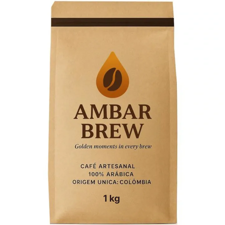 Cafea boabe de specialitate AmbarBrew, 100% Arabica, Columbia Premium Origin, Soft Roast, Aroma Intense, Espresso/Capuccino Perfect, 1 kg