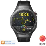 Smartwatch Huawei Watch GT 5 Pro, 46MM, Tarnish Titanium Case, Black Fluoroelastomer Strap