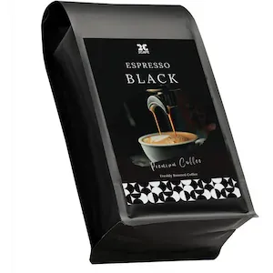 Cafea Boabe, Espresso Black, 80% Arabica, 20% Robusta Indiana, Boabe 1kg, Continut ridicat de cofeina, ideala pentru espresso