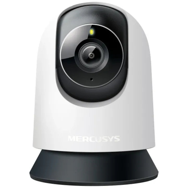 Camera de supraveghere Wireless Mercusys MC210 cu Pan/Tilt 360 grade, 3MP 2K , Utilizare Baby Monitor, Night Vision, Detectarea miscarilor, Two-Way Audio, Control Vocal, Mod Privacy