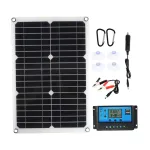 Intretinere incarcator solar baterie de 300 W, incarcator solar rezistent la apa, clema aligator pentru masina RV Motocicleta Marine, etc