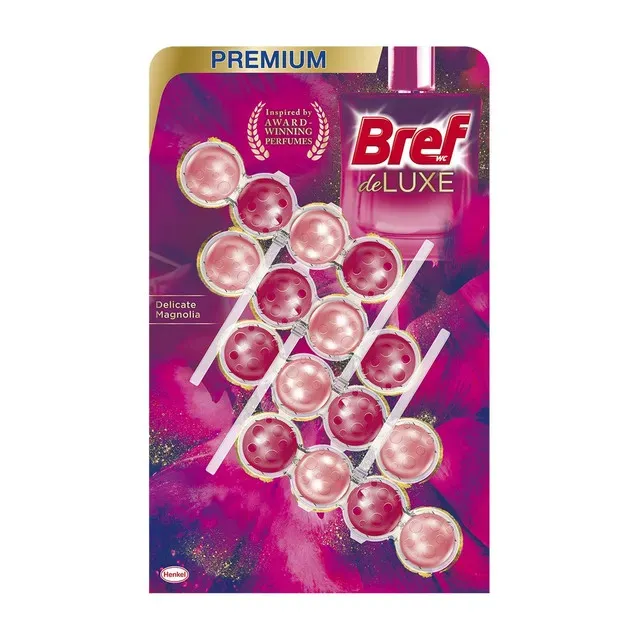 Odorizant wc Bref Deluxe Magnolia, 4 x 50 gr