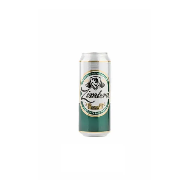 Bere blonda pasteurizata Zimbru, doza, 0.5 l