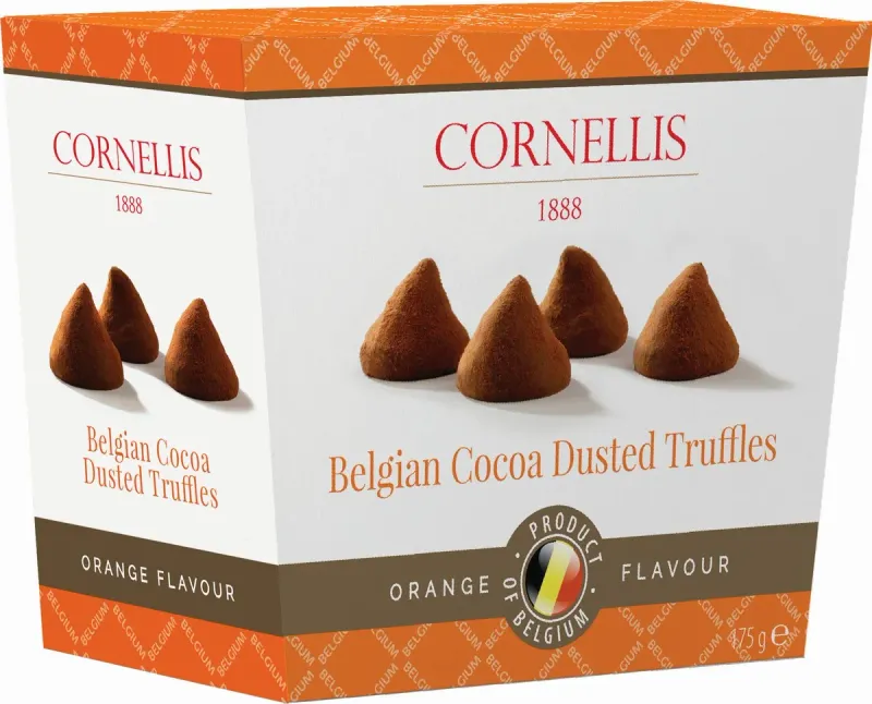 Trufe Belgiene cu cacao si portocale Cornellis 1888, 175 g