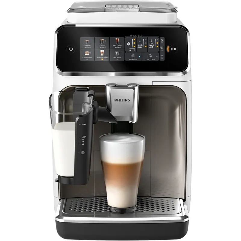 Espressor automat PHILIPS S3300 LatteGo EP3343/90, 1.8l, 1500W, 15 bar, alb-crom