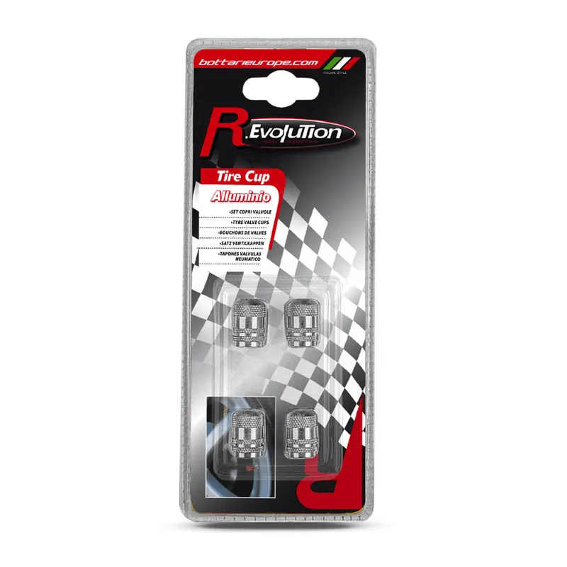 Set 4 capace din aluminiu pentru ventil