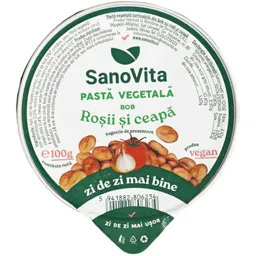 Pasta vegetala din bob cu rosii si ceapa 100g