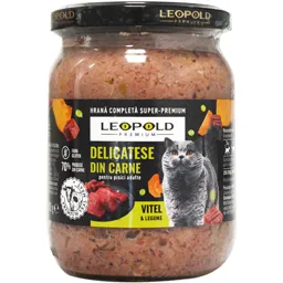 Delicatese din carne pentru pisici adulte, vitel si legume 500g