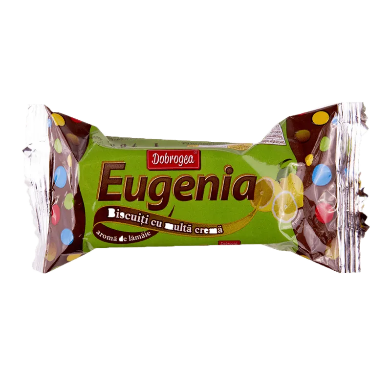 Biscuiti cu crema cu aroma de lamaie Eugenia Dobrogea, 36 g