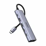 Hub USB-C la 3x Type-C, 2x USB3.2, HDMI, PD100W, 10 Gbps, 4K@60Hz - Ugreen (35999) - Gray