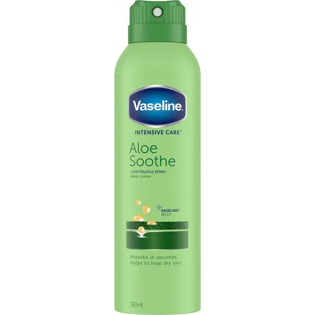 Lotiune spray pentru corp Vaseline Aloe, 190 ml