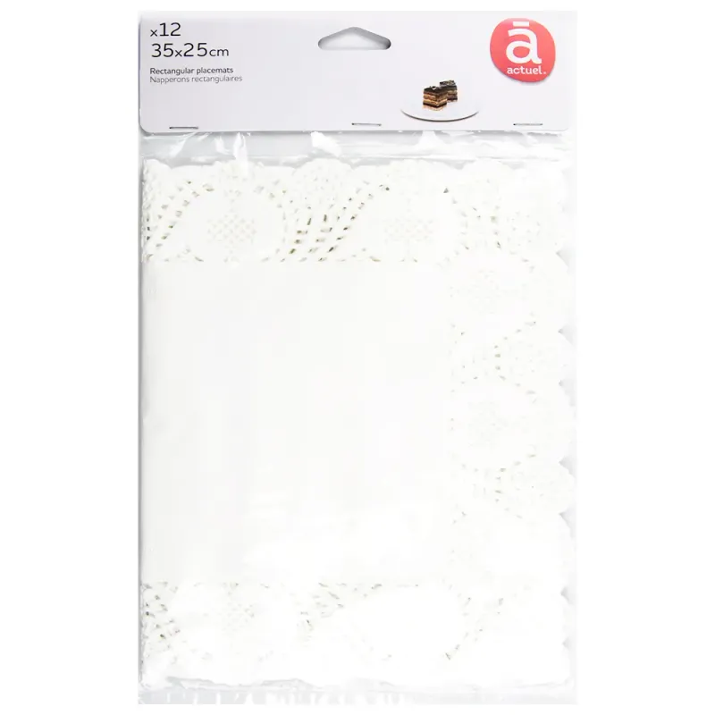 Set 12 coli Actuel hartie dantelata 35 x 25 cm