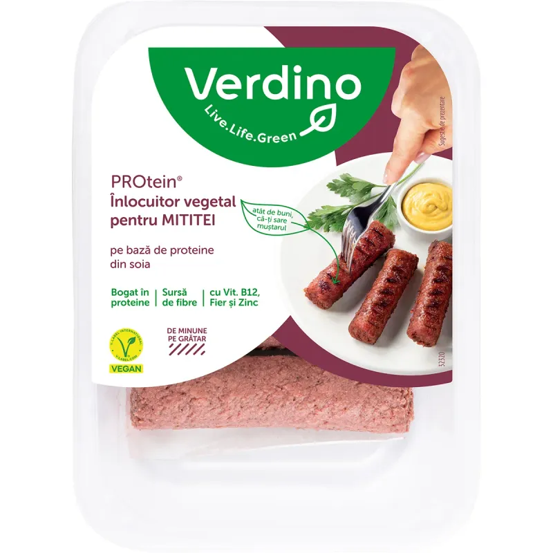 Inlocuitor vegetal pentru mititei Verdino, 200 g