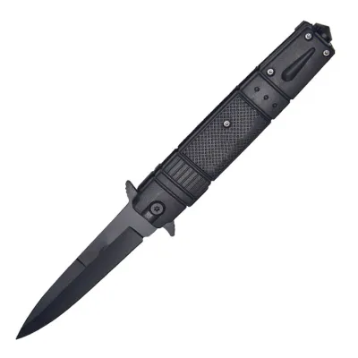 Cutit pliabil premium, Hggzeg, Cutit baioneta, Briceag tactic browning, Anti rugina, Ascutit si durabil, Usor de depozitat si carat, Pentru vorba de activitati in aer liber, camping sau excursii, Lama cutitului 93mm, Otel inoxidabil, 22cm, Negru