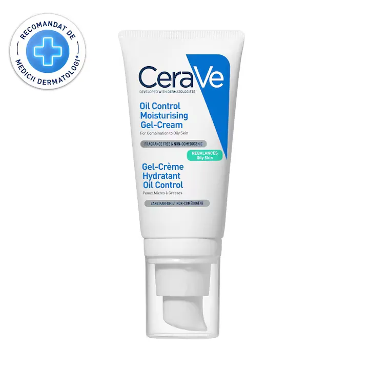 Gel-crema cu efect hidratant, Cerave Oil Control pentru ten mixt spre gras, 52 ml