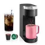 AVAKKER® Aparat de Cafea Ultra-Subtire pentru o Singura Ceasca, Compatibil cu Capsule K, Preparare Individuala, Compatibil cu Cani de Calatorie de pana la 18,5 cm, Capacitate de Preparare 170 g – 350 g