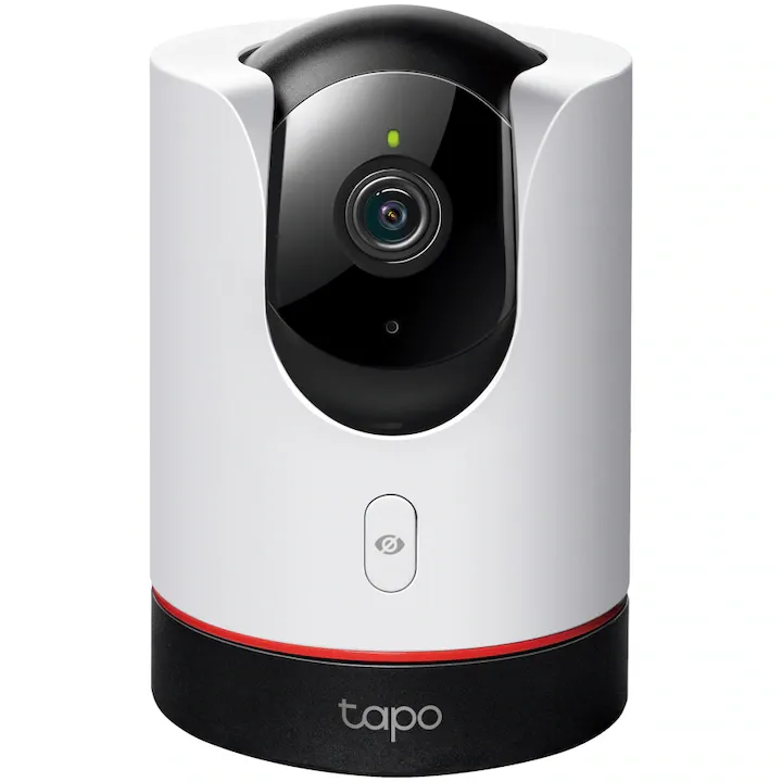 Camera de supraveghere Smart TP-Link Tapo C225 cu Pan/Tilt 360 grade, 4MP, 2K QHD 2560x1440, Utilizare Baby Monitor Wireless Audio Video, Night Vision cu infrarosu - Senzor Starlight, Detectarea smart a miscarilor, Two-Way Audio, Alarma sonora si luminoas