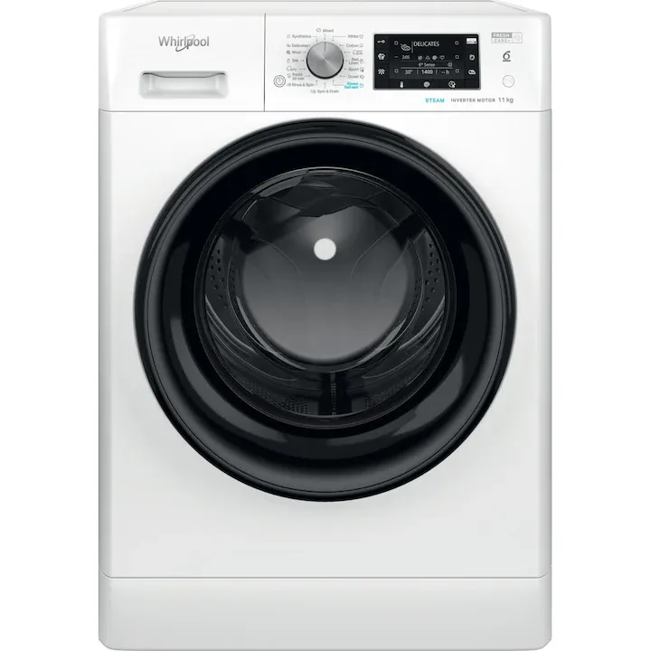 Whirlpool FFD 11469 BV EE Masina de spalat cu incarcare frontala, 1400 rpm, tehnologie 6th sense, Clasa energetica A, 11 kg, 59,5 cm, Alb