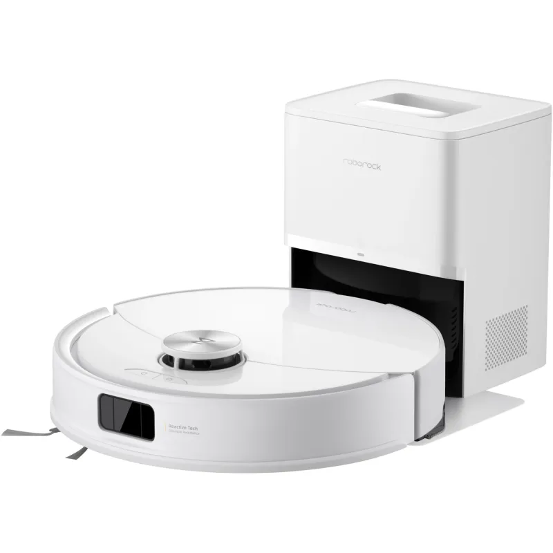 Robot de aspirare Roborock Q10 VF+ W, aspirator si mop cu statie de golire automata, 10.000 Pa, baterie 5.200 mAh, autonomie 180 min, navigatie AI, recipient praf 2.7L, sistem VibraRise 2.0, Sistem anti-incalcire, alb