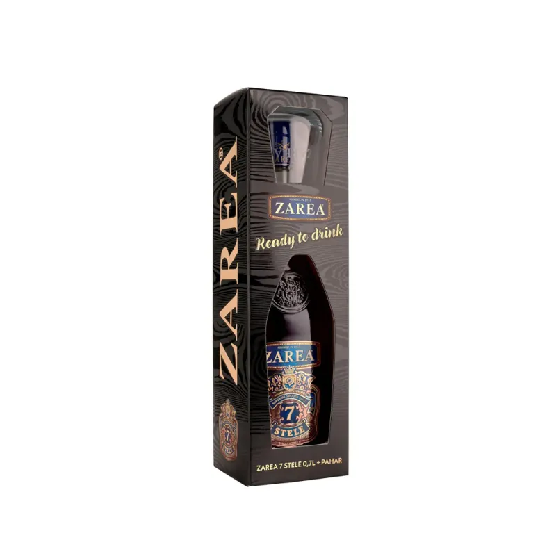Bautura spirtoasa Connaisseur Zarea 7 Stele + Pahar, 40% alcool, 0.7 l