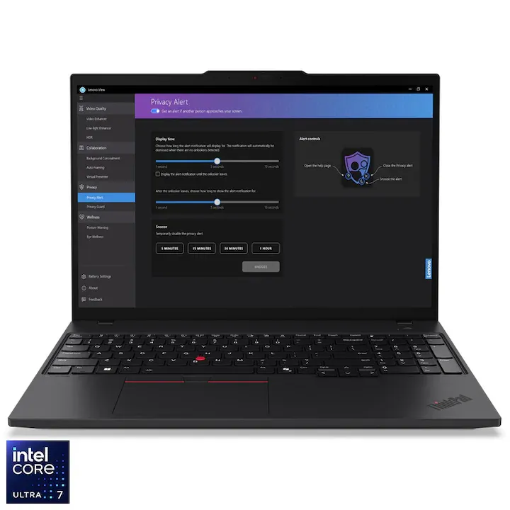 Lenovo ThinkPad T16 Gen 3 cu procesor Intel® Core™ Ultra 7 155U pana la 4.8 GHz, 16", WUXGA, IPS, 32GB DDR5, 1TB SSD, Intel® Graphics, Windows 11 Pro, Black, 3Y Premier Support