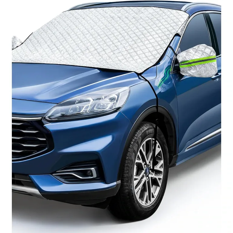 Husa Parbriz Premium 4 Straturi Protectie Luoistu®- Anti Zapada, Gheata, UV si Inghet, cu Protectii Integrate pentru Oglinzi si Stergatoare, Universala pentru Autoturisme si SUV-uri Compacte