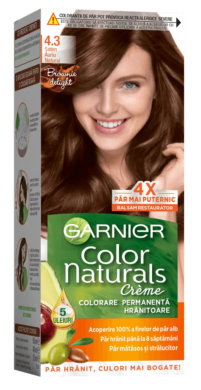 Vopsea de par Garnier, 4.3 Saten Auriu